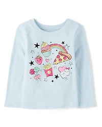 Baby And Toddler Girls Snack Food Graphic Tee