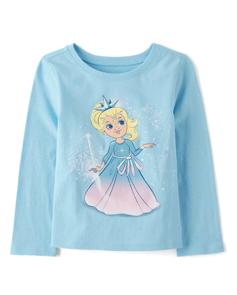 Baby And Toddler Girls Princess Graphic Tee