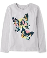 Girls Butterflies Graphic Tee