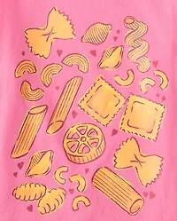 Girls Pasta Shapes Graphic Tee