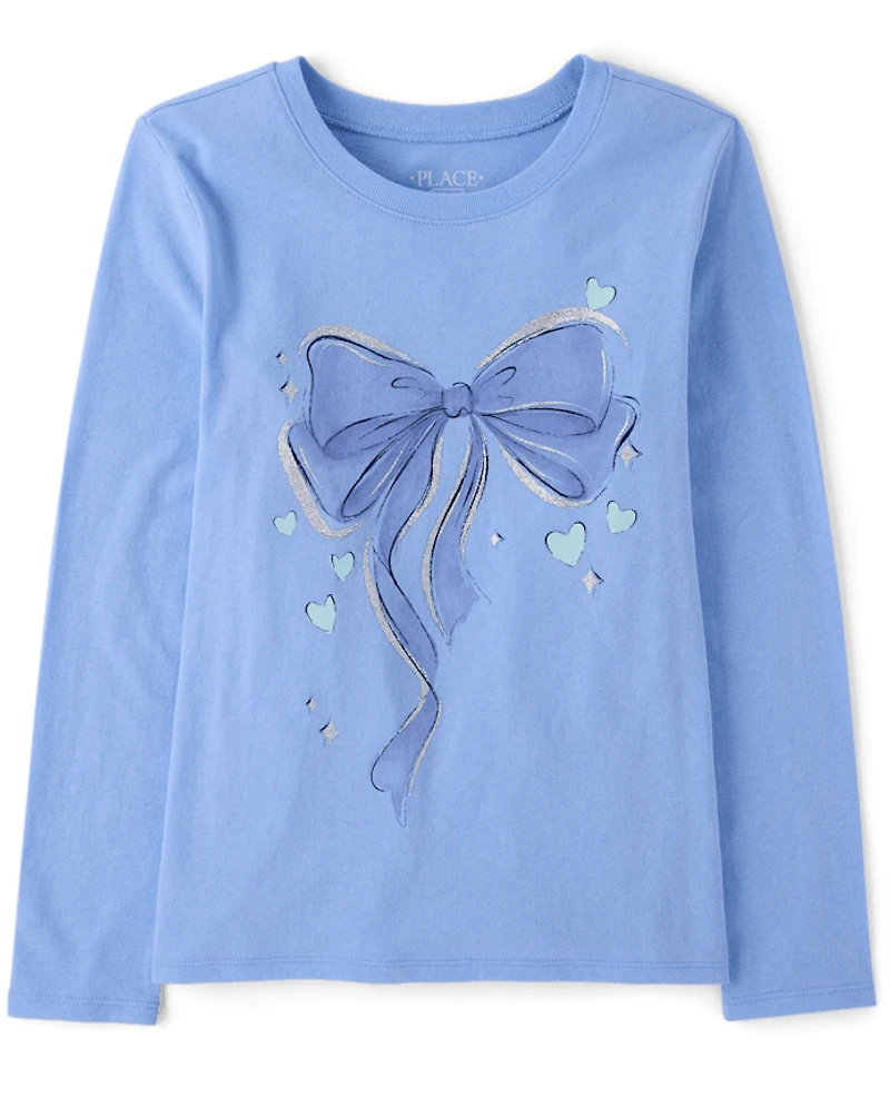 Girls Bow Graphic Tee