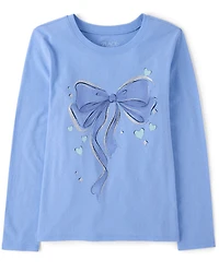 Girls Bow Graphic Tee