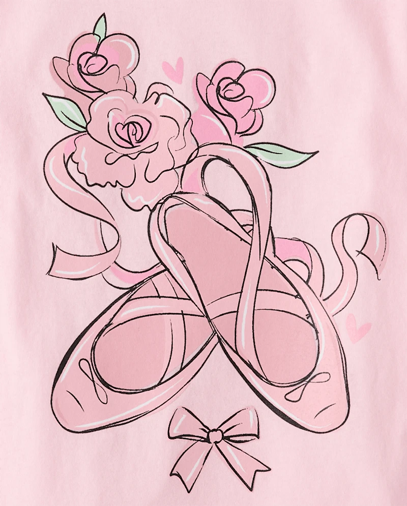 Girls Ballet Shoes Graphic Tee