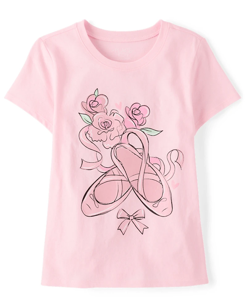 Girls Ballet Shoes Graphic Tee