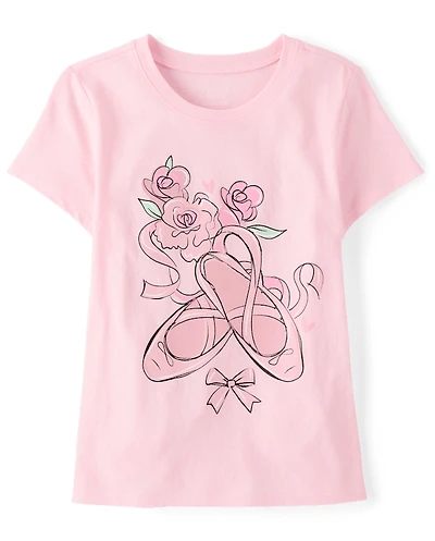 Girls Ballet Shoes Graphic Tee