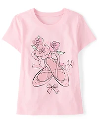 Girls Ballet Shoes Graphic Tee