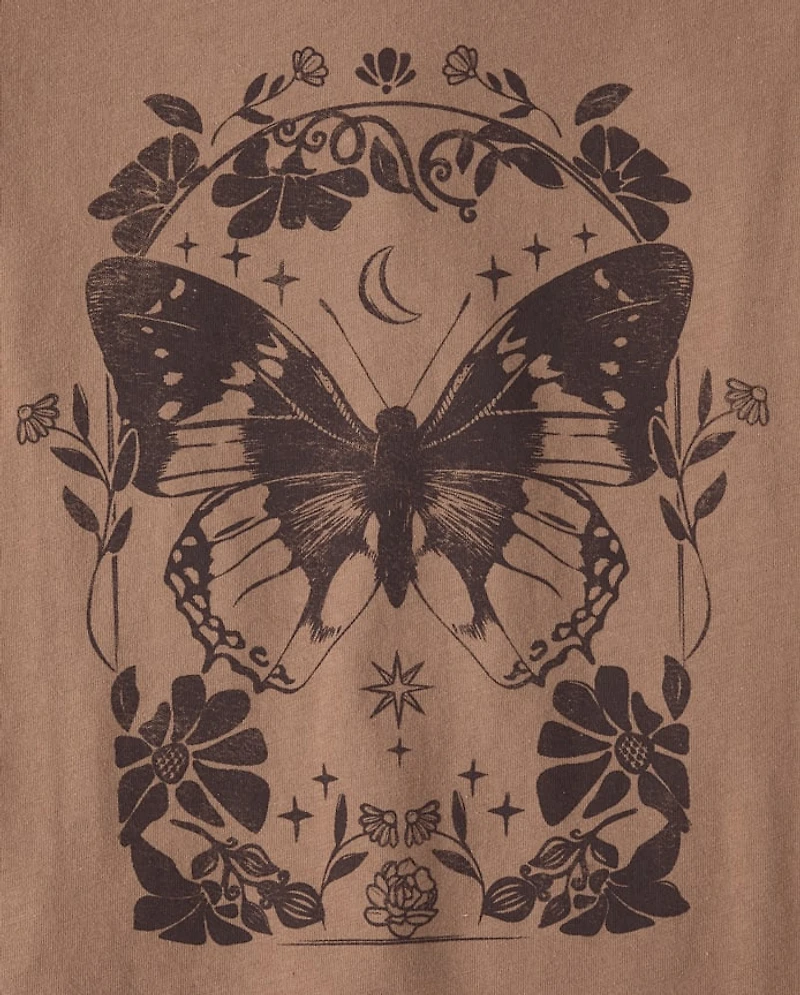 Girls Butterfly Graphic Tee