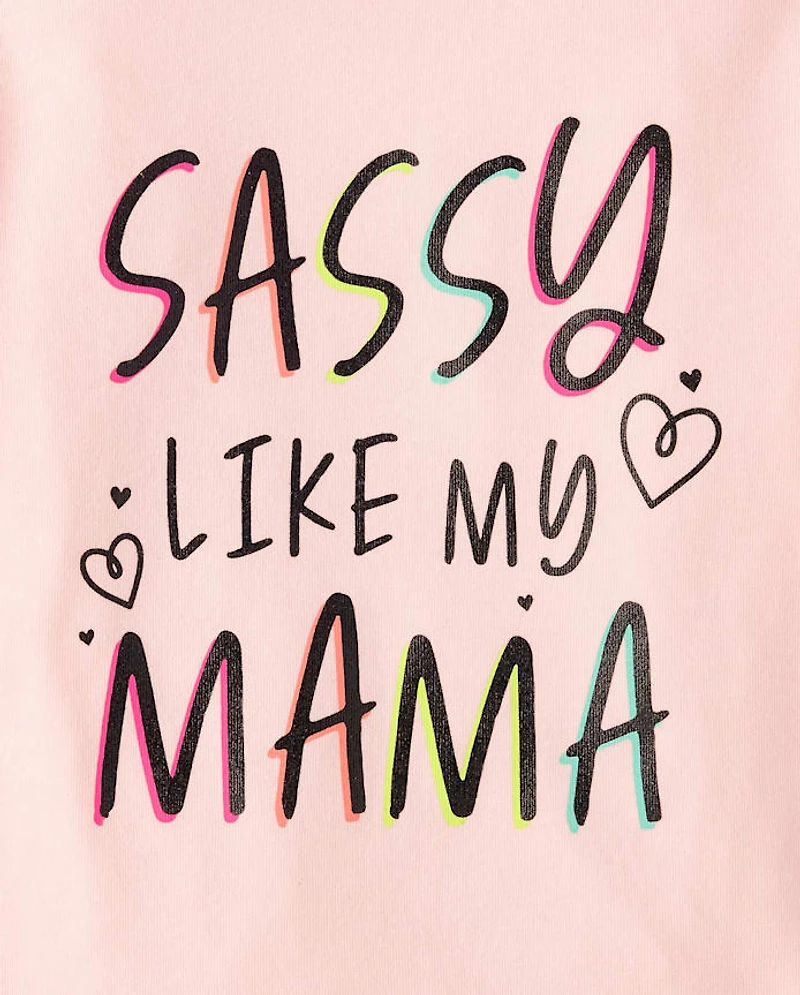 Baby And Toddler Girls Sassy Like My Mama Graphic Tee