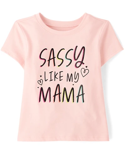 Baby And Toddler Girls Sassy Like My Mama Graphic Tee