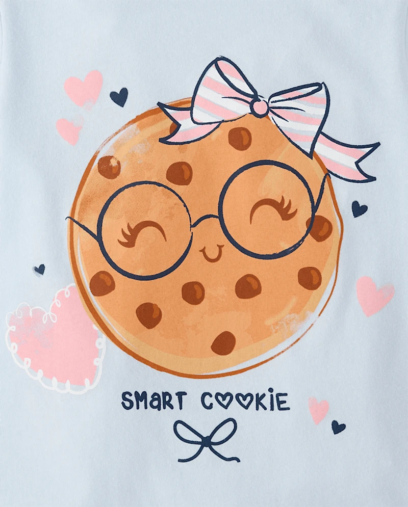 T-shirt graphique Smart Cookie pour bébés et petites filles