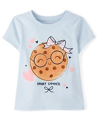 T-shirt graphique Smart Cookie pour bébés et petites filles