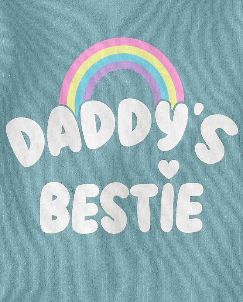 Baby And Toddler Girls  Daddy's Bestie Graphic Tee
