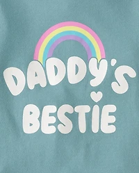 Baby And Toddler Girls  Daddy's Bestie Graphic Tee