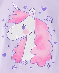 Baby And Toddler Girls Unicorn Graphic Tee