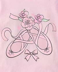 Baby And Toddler Girls Ballet Shoes Graphic Tee
