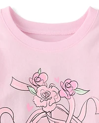 Baby And Toddler Girls Ballet Shoes Graphic Tee