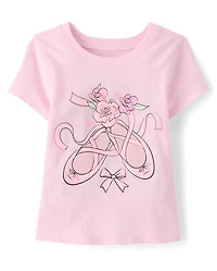 Baby And Toddler Girls Ballet Shoes Graphic Tee