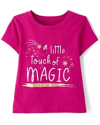Baby And Toddler Girls Touch Of Magic Graphic Tee