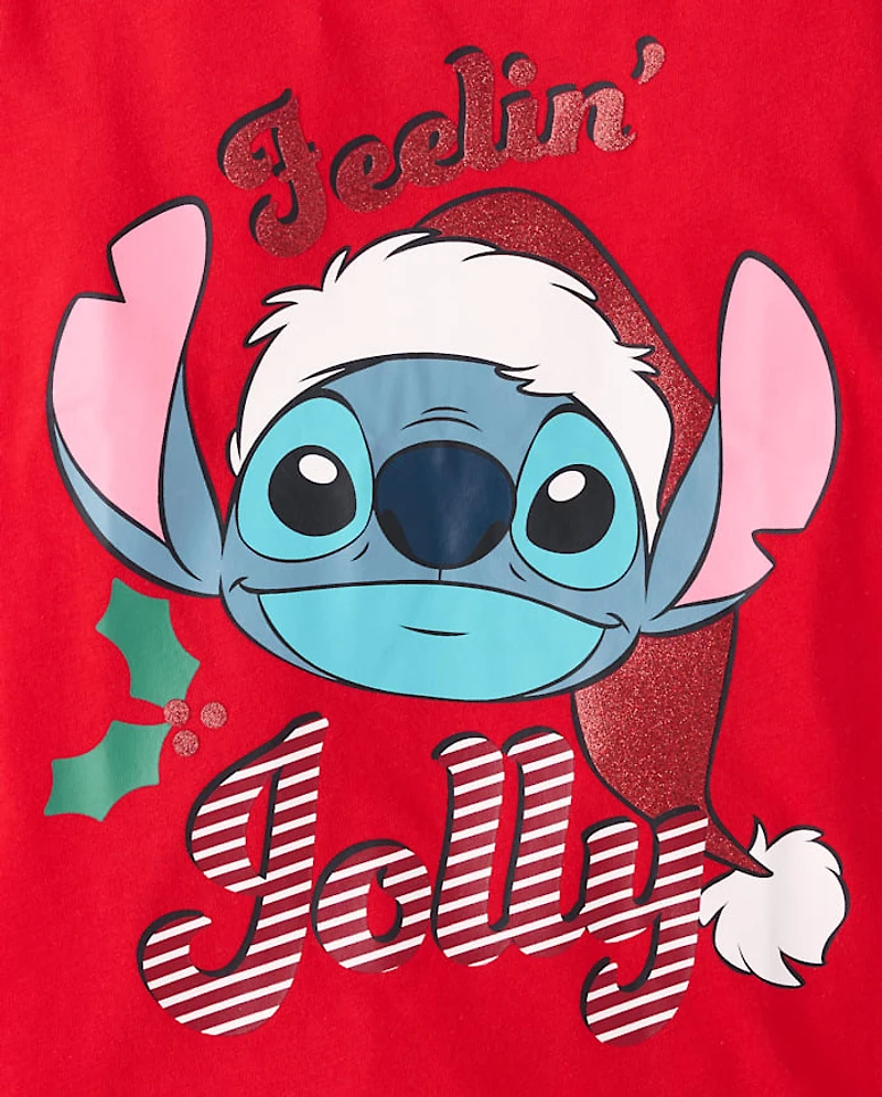 Girls Stitch™ Jolly Christmas Graphic Tee