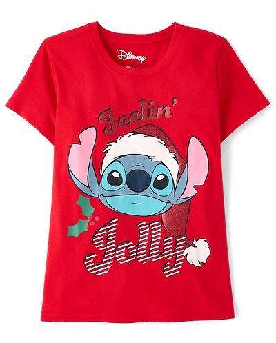 Girls Stitch™ Jolly Christmas Graphic Tee