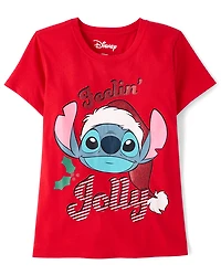 Girls Stitch™ Jolly Christmas Graphic Tee