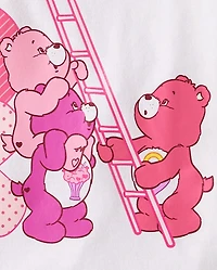 Girls Care Bears™ Ladder Valentine's Day Graphic Tee