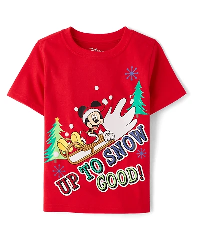 Baby And Toddler Boys Mickey Mouse™ Snow Good Christmas Graphic Tee