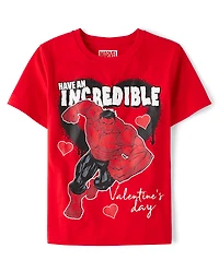 T-shirt graphique Hulk™ pour garçon, spécial Saint-Valentin
