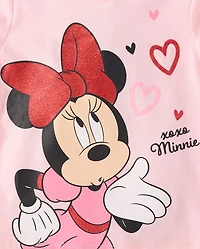 T-shirt graphique Minnie Mouse™ pour bébés et petites filles, spécial Saint-Valentin