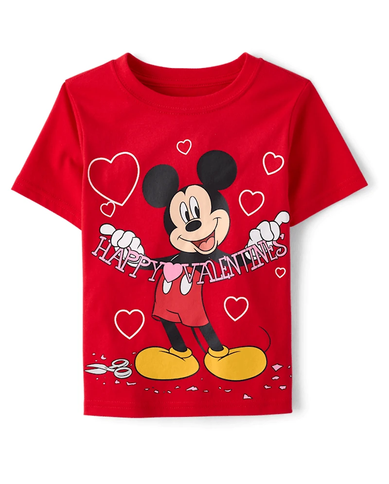 T-shirt graphique Mickey Mouse™ pour la Saint-Valentin, bébés et petits garçons