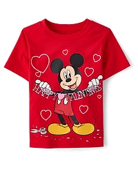 T-shirt graphique Mickey Mouse™ pour la Saint-Valentin, bébés et petits garçons