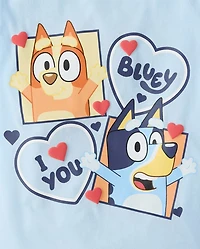 T-shirt graphique Bluey™ pour bébé et petit garçon, spécial Saint-Valentin