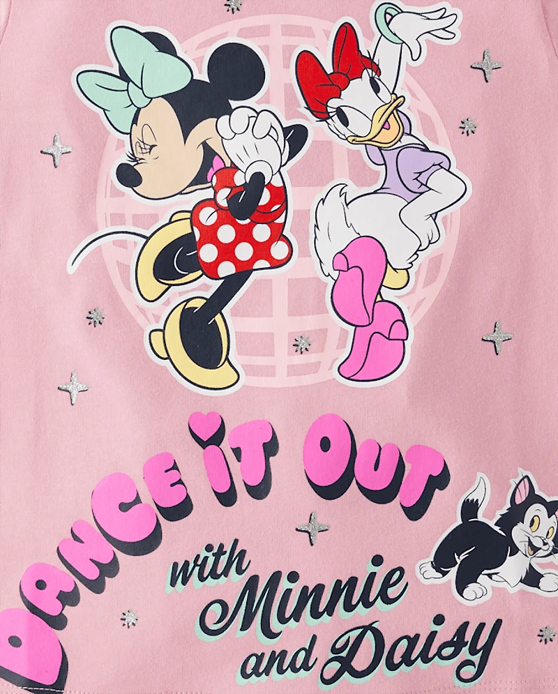 Baby And Toddler Girls Minnie Mouse™ Daisy Dancing Glitter Graphic Tee