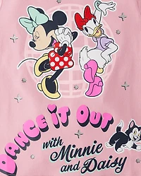 Baby And Toddler Girls Minnie Mouse™ Daisy Dancing Glitter Graphic Tee