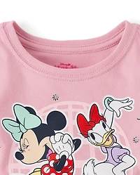Baby And Toddler Girls Minnie Mouse™ Daisy Dancing Glitter Graphic Tee
