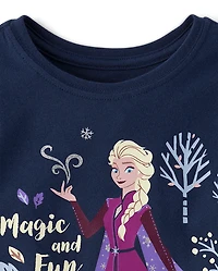 T-shirt graphique pailleté Elsa Forest Frozen™ pour bébés et petites filles