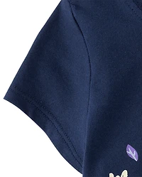 T-shirt graphique pailleté Elsa Forest Frozen™ pour bébés et petites filles