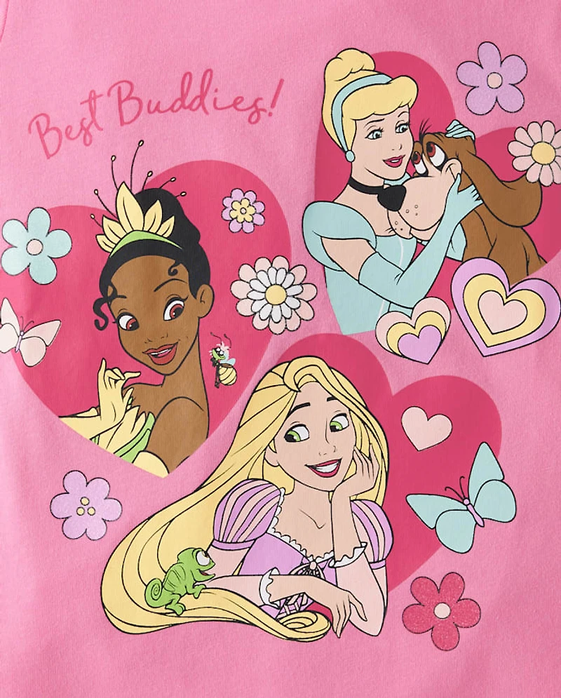 Baby And Toddler Girls Disney™ Princess Glitter Graphic Tee