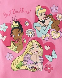 Baby And Toddler Girls Disney™ Princess Glitter Graphic Tee