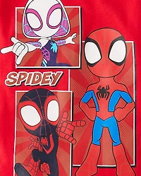 Baby And Toddler Boys Spidey Friends™ Grid Graphic Tee