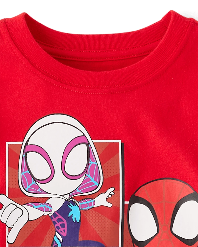 Baby And Toddler Boys Spidey Friends™ Grid Graphic Tee