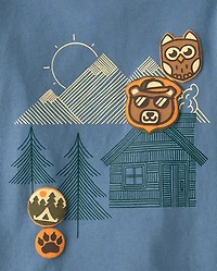 Baby And Toddler Boys Camping Patches Graphic Tee