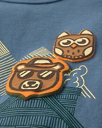 Baby And Toddler Boys Camping Patches Graphic Tee