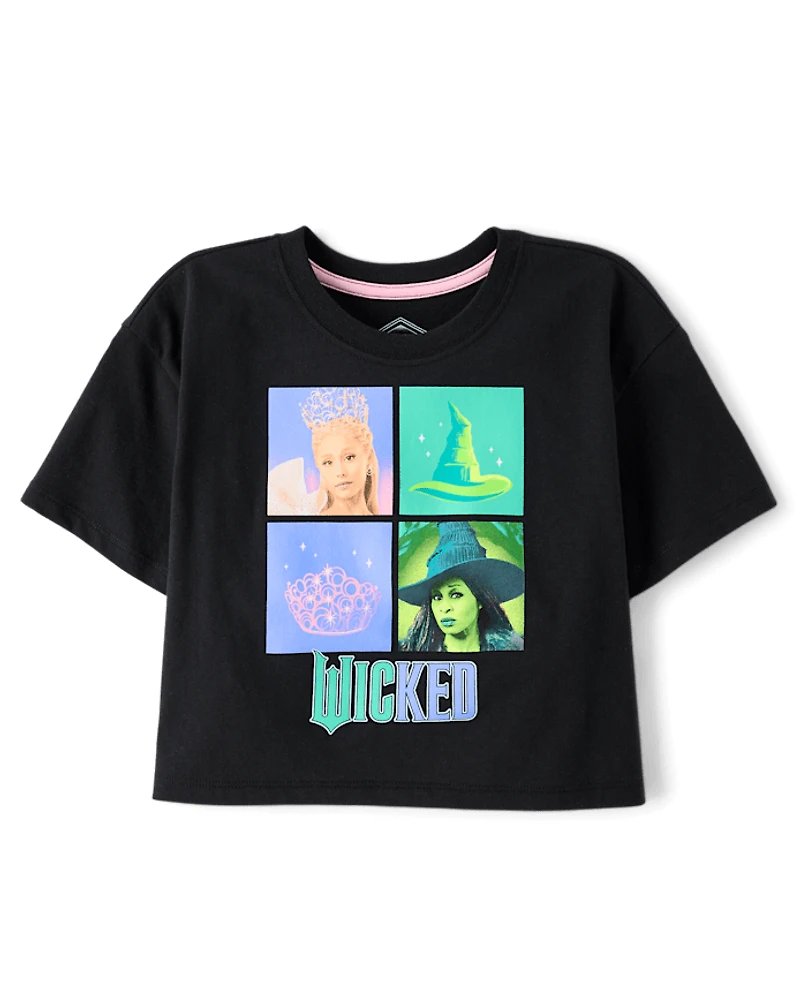 Girls Wicked™ Hat And Crown Oversized Cropped Graphic Tee