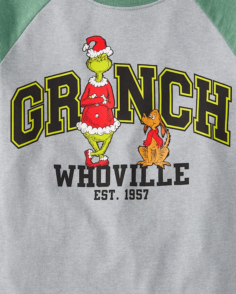 Boys Dr. Seuss The Grinch™ And Max Christmas Raglan Graphic Tee