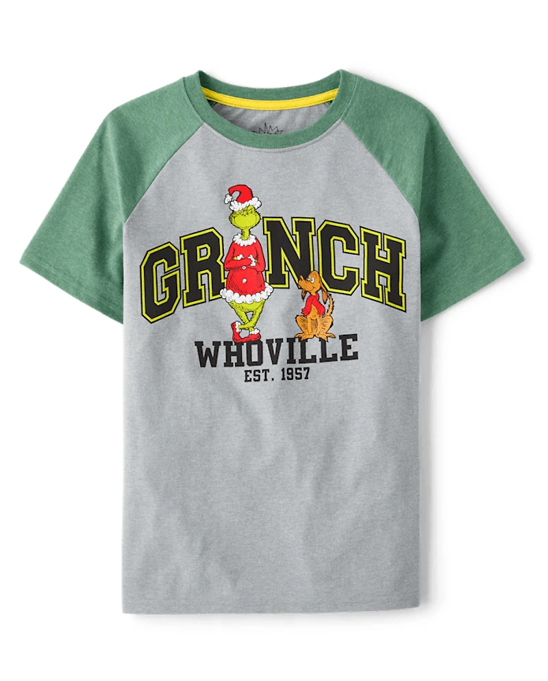 Boys Dr. Seuss The Grinch™ And Max Christmas Raglan Graphic Tee