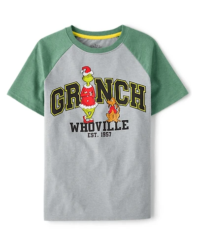 Boys Dr. Seuss The Grinch™ And Max Christmas Raglan Graphic Tee