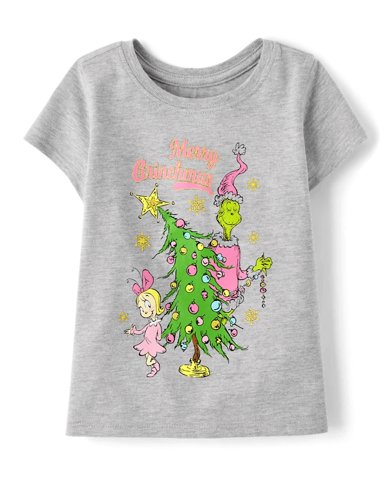 Baby And Toddler Girls Dr. Seuss The Grinch™ Merry Grinchmas Graphic Tee