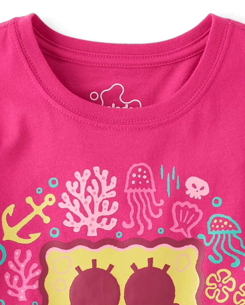 Girls SpongeBob SquarePants™ Skull And Crossbones Graphic Tee
