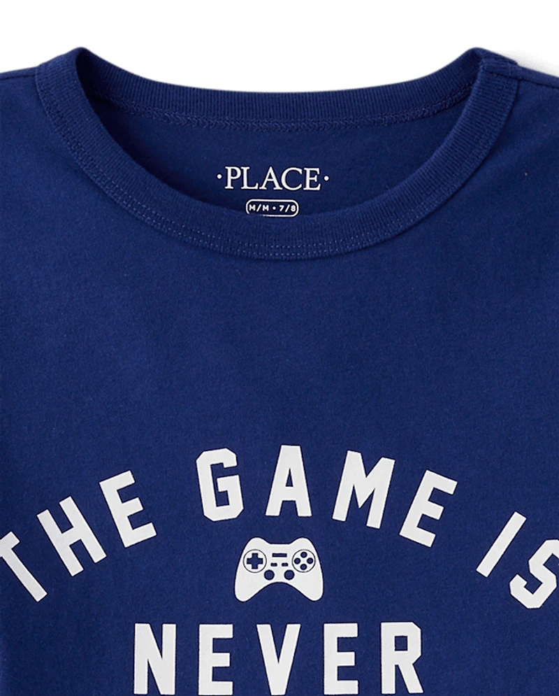 Boys Game Is Never Over Graphic Tee